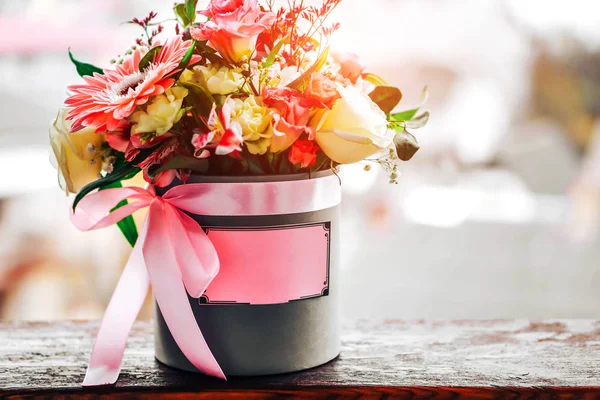 Lovely flowers in the box — Stock Photo, Image