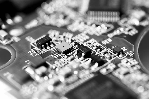Placa de circuito eletrônico de chip de computador — Fotografia de Stock