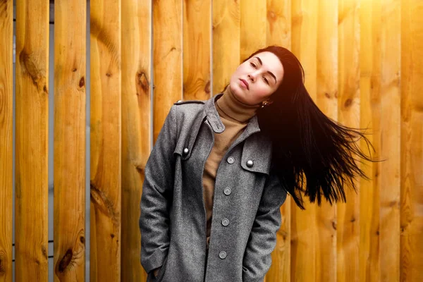 Young woman with streaming hair — Stock Photo, Image