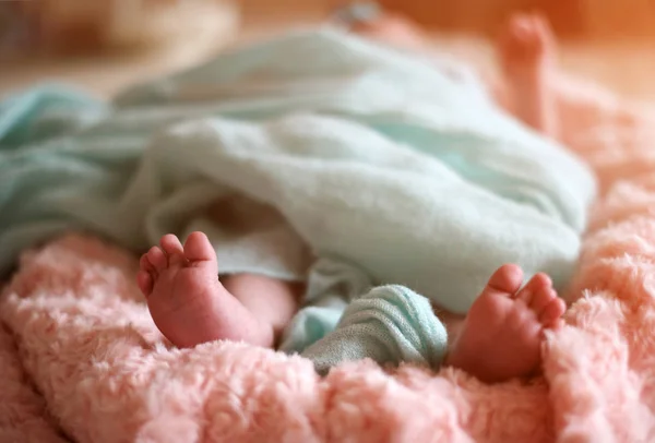 Cute newborn baby feet — Stock Photo, Image