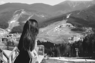 turist kız zevk doğa