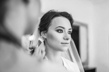 Güzel Gelin Makyaj wediing önce üzerinde 