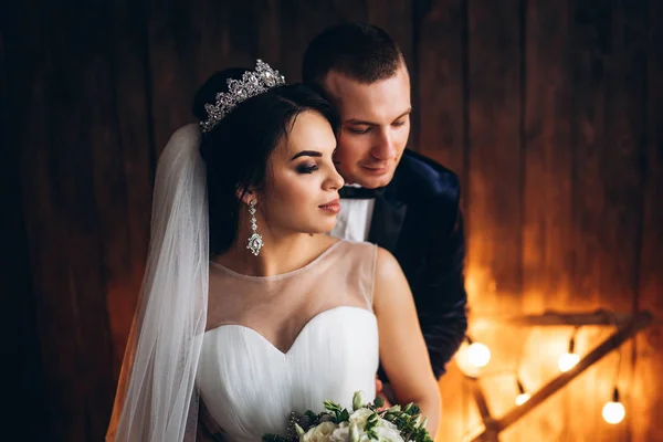 Casal Muito Bonito Casamento — Fotografia de Stock