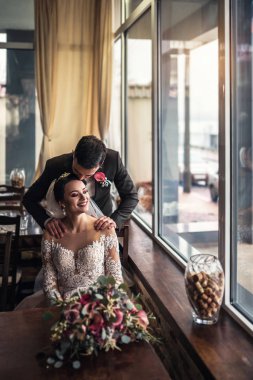 Güzel düğün cuople Restaurant rahatlatıcı