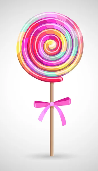 Een vector afbeelding met een enkele veelkleurige lolly — Stockvector