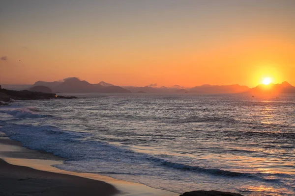 Beau Lever Soleil Paysage Marin Une Des Nombreuses Plages Rio — Photo