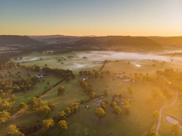 Aerial View Hunter Valley New South Wales Australia Sunrise Can — Stock Photo, Image