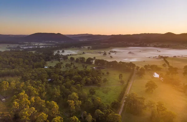 Aerial View Hunter Valley New South Wales Australia Sunrise Can — Stock Photo, Image