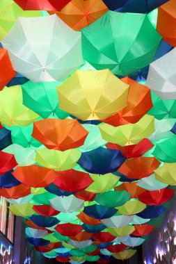 Arka plan renkli şemsiye