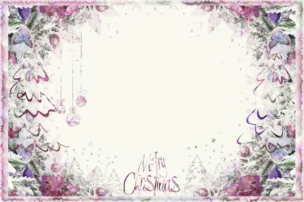 Красивая открытка с Рождеством — стоковое фото