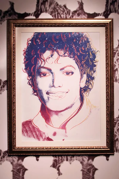 Pintura do artista Andy Warhol Michael Jackson, 1984 — Fotografia de Stock