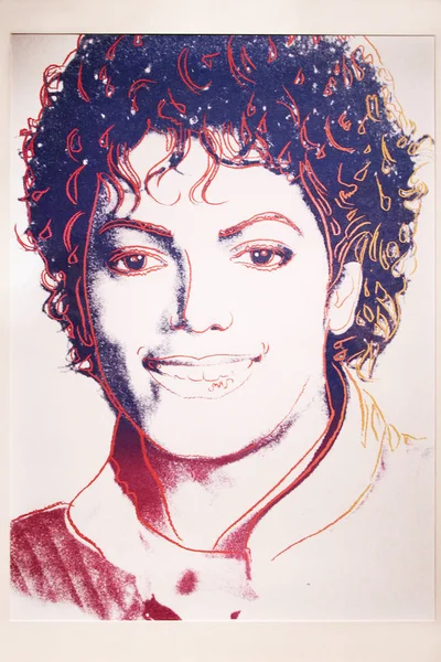 Schilderij van de kunstenaar Andy Warhol Michael Jackson, 1984 — Stockfoto