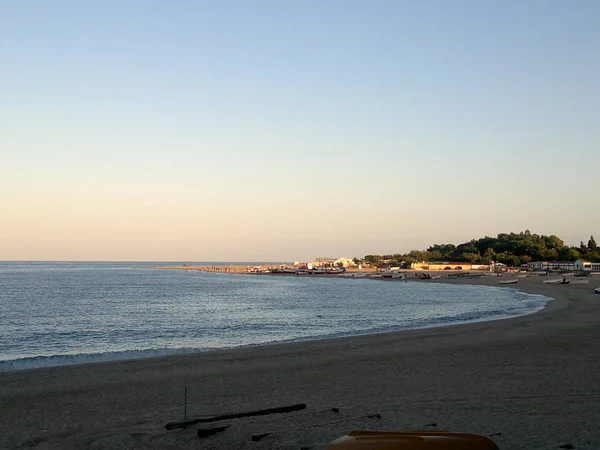 Sunset Beach Soverato Bay Calabria Italy — Stock Photo, Image