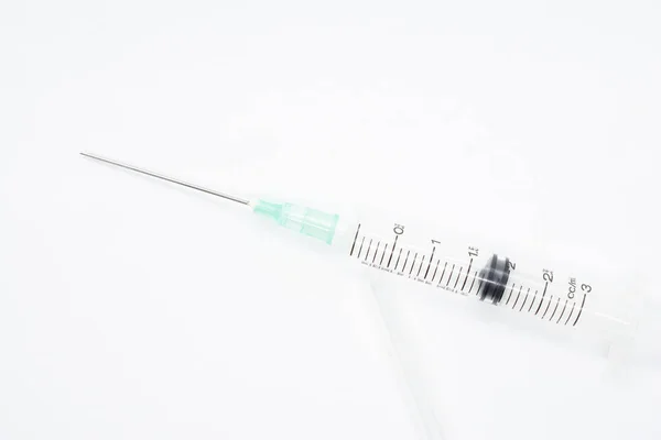 Syringes Used Medical Cosmetic Purposes People Who Sick White Background — 스톡 사진