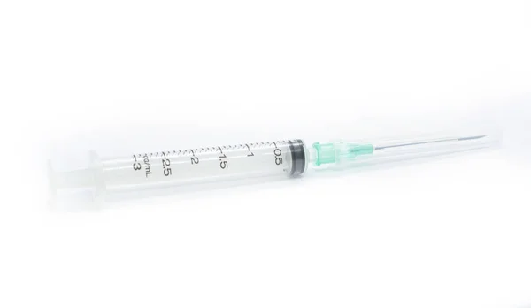 Syringes Used Medical Cosmetic Purposes People Who Sick White Background — 스톡 사진