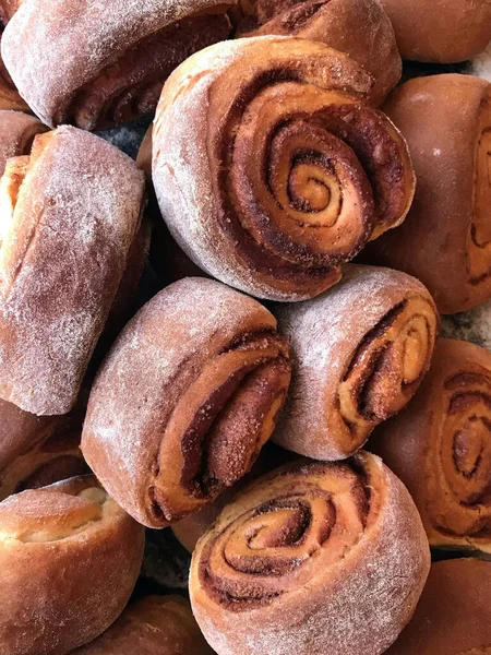 Fresh bakery. Fresh fragrant cinnamon rolls.