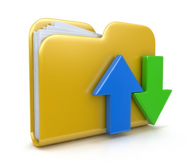 klasör 3d simgesi. kavramlar aktarma tarihi