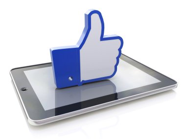 26 Haziran 2015: Beğenme sembolü, Facebook thumb up sign on Tab'a yerleştirildi