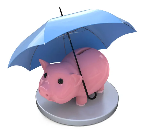 Sparschwein und Finanzversicherungskonzept Stockfoto
