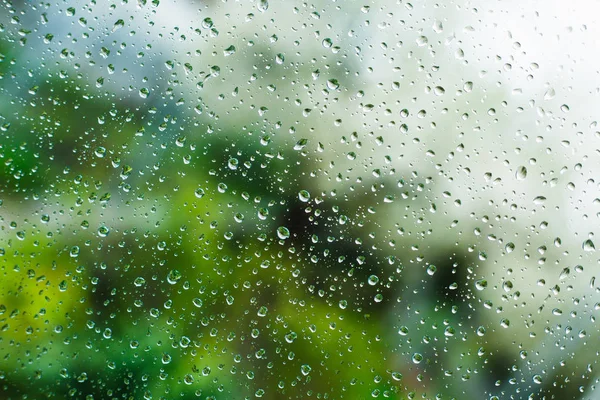 Gotas en la ventana, vidrio mojado — Foto de Stock