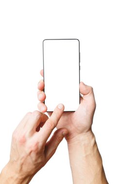 izole, çerçevesiz telefon, smartphone ile thi elinde telefon