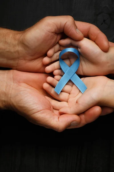 Prostat kanseri şerit, kolon kanseri kavramı, mavi şerit simgesi