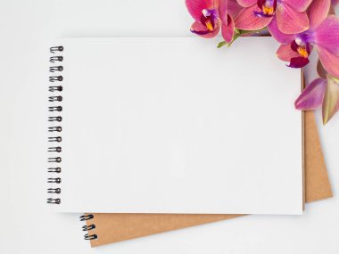 Notebooks with beautiful flower