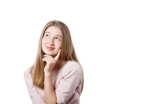 Retrato de bela menina alegre — Fotografia de Stock