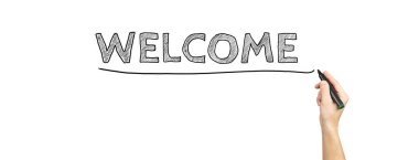 Beyaz üzerine el yazısı.