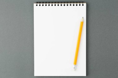 Çizim spirali açık dizüstü bilgisayar.