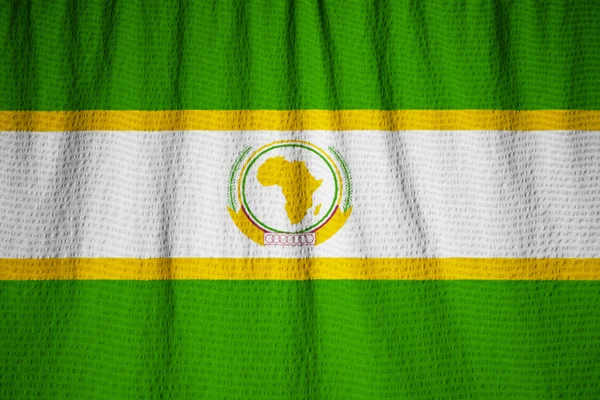Primo piano della Bandiera dell'Unione Africana, La Bandiera dell'Unione Africana — Foto Stock