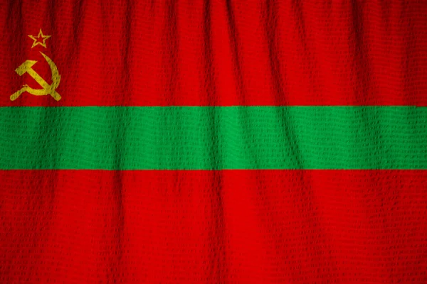 Closeup of Ruffled Transnistria Flag, Transnistria Flag — Stock Photo, Image