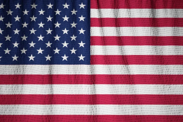 Vértes fodros az amerikai zászló — Stock Fotó