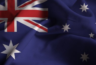 Closeup rüzgarda karıştırdı Avustralya bayrağı, Avustralya bayrağı