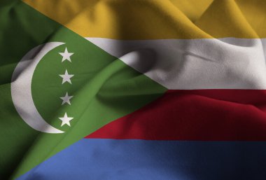 Rüzgarda karıştırdı Komor bayrağı, Komor bayrağı closeup