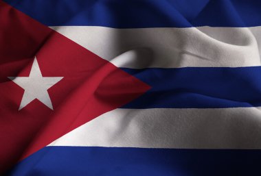 Rüzgarda karıştırdı Küba bayrağı, Küba bayrağı closeup