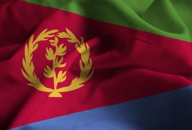 Rüzgarda karıştırdı Eritre bayrak, Eritre bayrak closeup