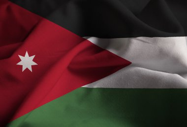 Closeup bayrağı karıştırdı Jordan, Jordan rüzgarda Flag
