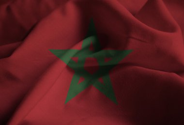 Rüzgarda karıştırdı Fas bayrak, Fas bayrak closeup