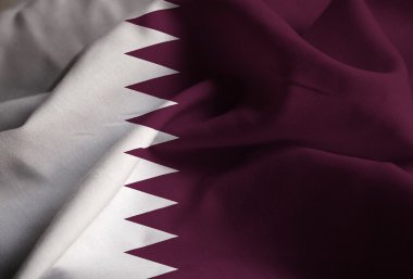 Rüzgarda karıştırdı Katar bayrak, Katar bayrak closeup