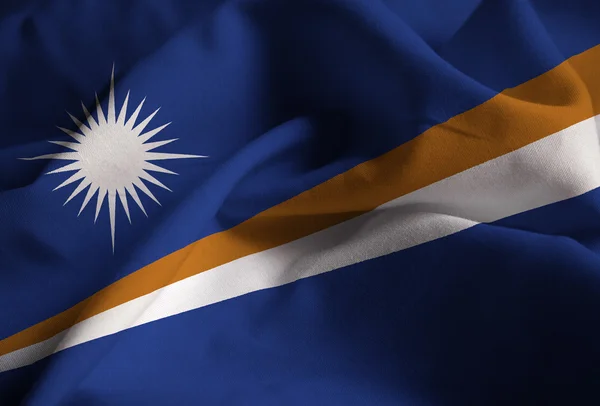 Zbliżenie, potargane Wyspy Marshalla flagi flaga, Wyspy Marshalla — Zdjęcie stockowe