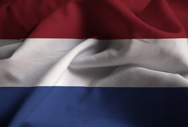 Close-up of Ruffled Netherlands Flag, Netherlands Flag — стоковое фото