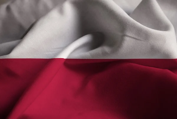 Closeup rüzgarda karıştırdı Polonya bayrağı, Polonya bayrağı
