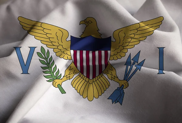 Vértes fodros Egyesült Államok Virgin szigetek zászló — Stock Fotó