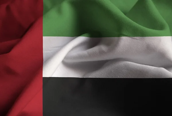 Vértes zászló fodros Egyesült Arab Emírségek — Stock Fotó