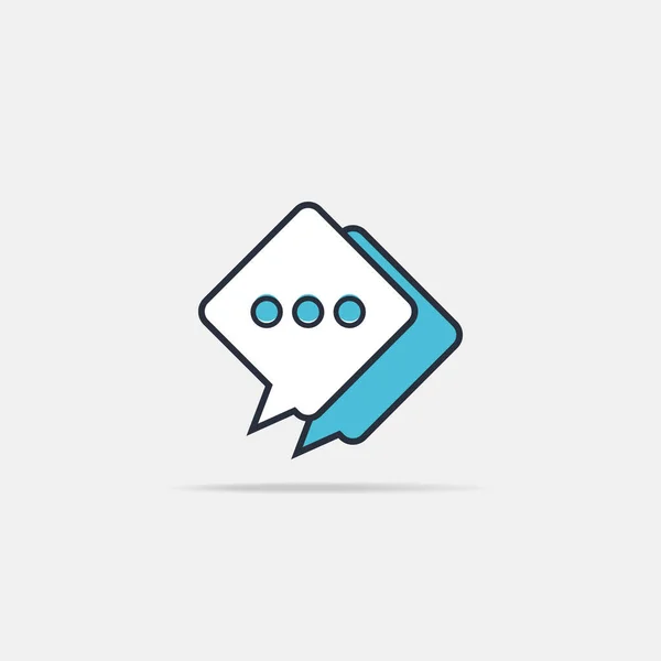 Typen Een Chat Bel Pictogram Commentaar Teken Symbool — Stockvector