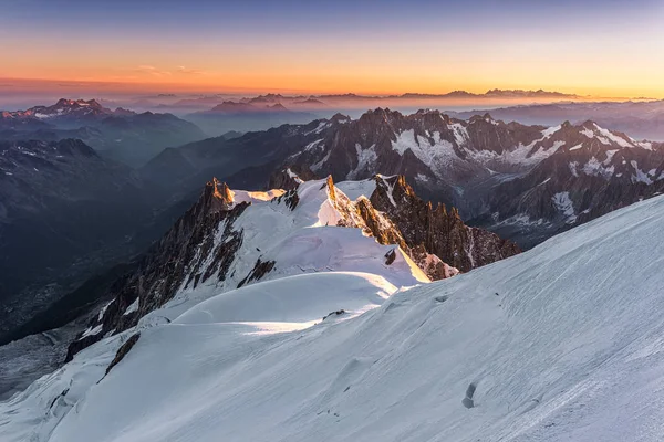 Vista Cimeira Mont Blanc Para Augile Midi Imagens De Bancos De Imagens Sem Royalties