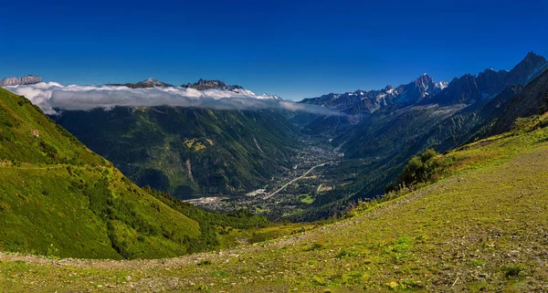 Chamonix Panorama Der Alpen — Stockfoto