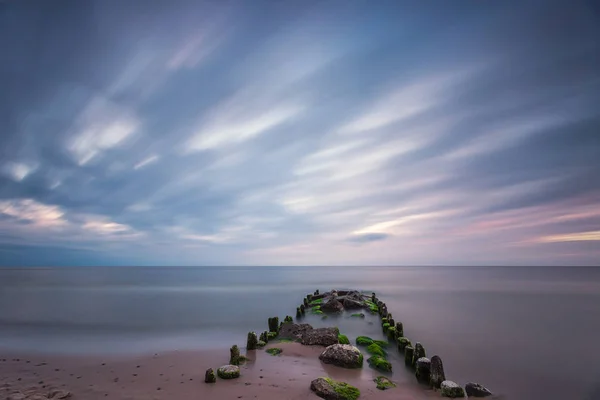 Kamenný Molo Baltského Moře — Stock fotografie