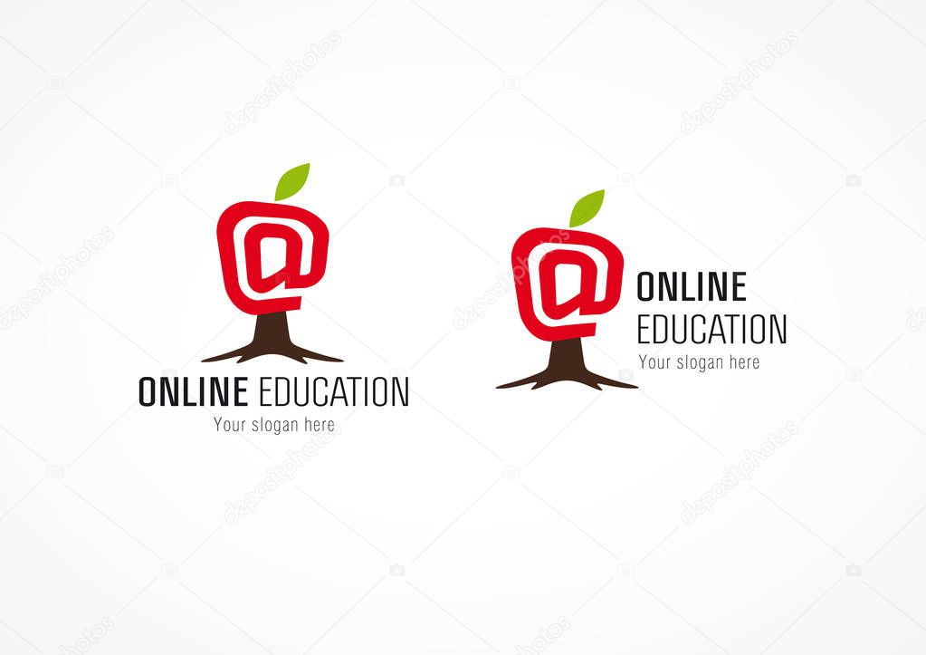 Internet school or college vector sign. Global science or technologies problem conversation icon.